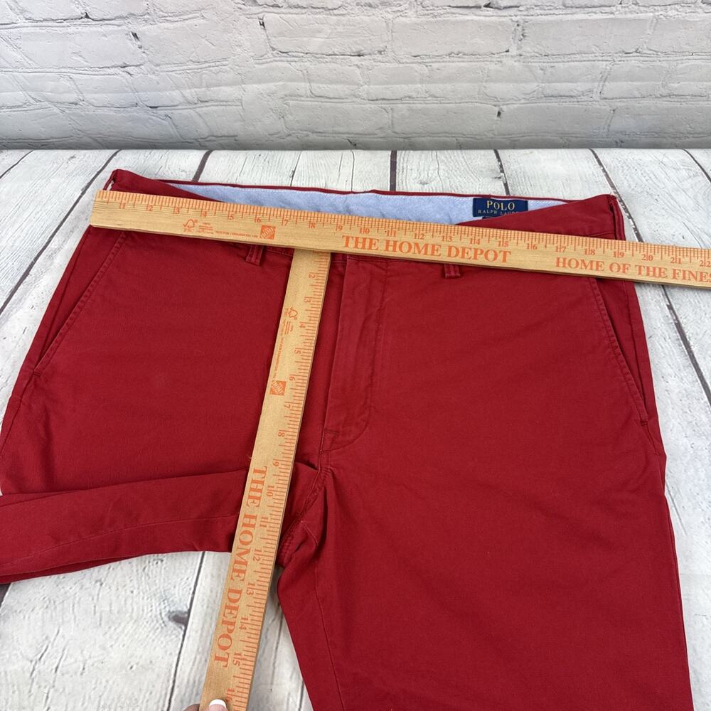 Polo Ralph Lauren Mens 38X32 Red Stretch Slim Fit Cotton Twill Polo Chino Pants - Picture 10 of 11